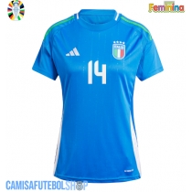 Camisa de time de futebol Itália Federico Chiesa #14 Replicas 1º Equipamento Feminina Europeu 2024 Manga Curta